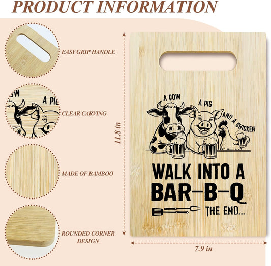 Best Dad Ever Bamboo Cutting Board, Grilling Gift For Men, Funny Charcuterie Boards for Home Kitchen Decor, Father's Day Birthday Gifts for Dad from Daughter Son -047