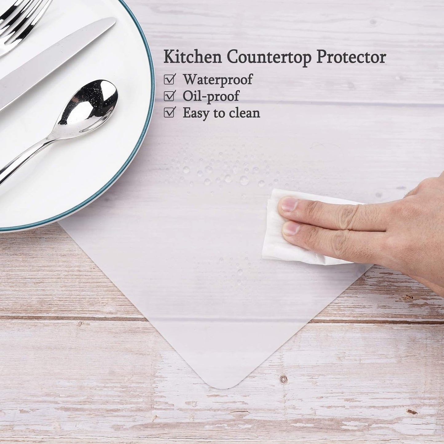 Gartful 25“x17”x0.03“ Silicone Mats for Kitchen Counter, Large Silicone Countertop Protector, Nonskid Heat Resistant Desk Saver Pad, Multipurpose Mat, Placemat, Dark Gray