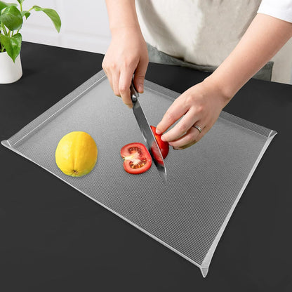 WK Flexible Plastic Cutting Boards Mats for Kitchen, Flexible Non Slip Cutting Mat, Thin Cutting Sheets, BPA Free, Dishwasher Safe, Multi Sizes