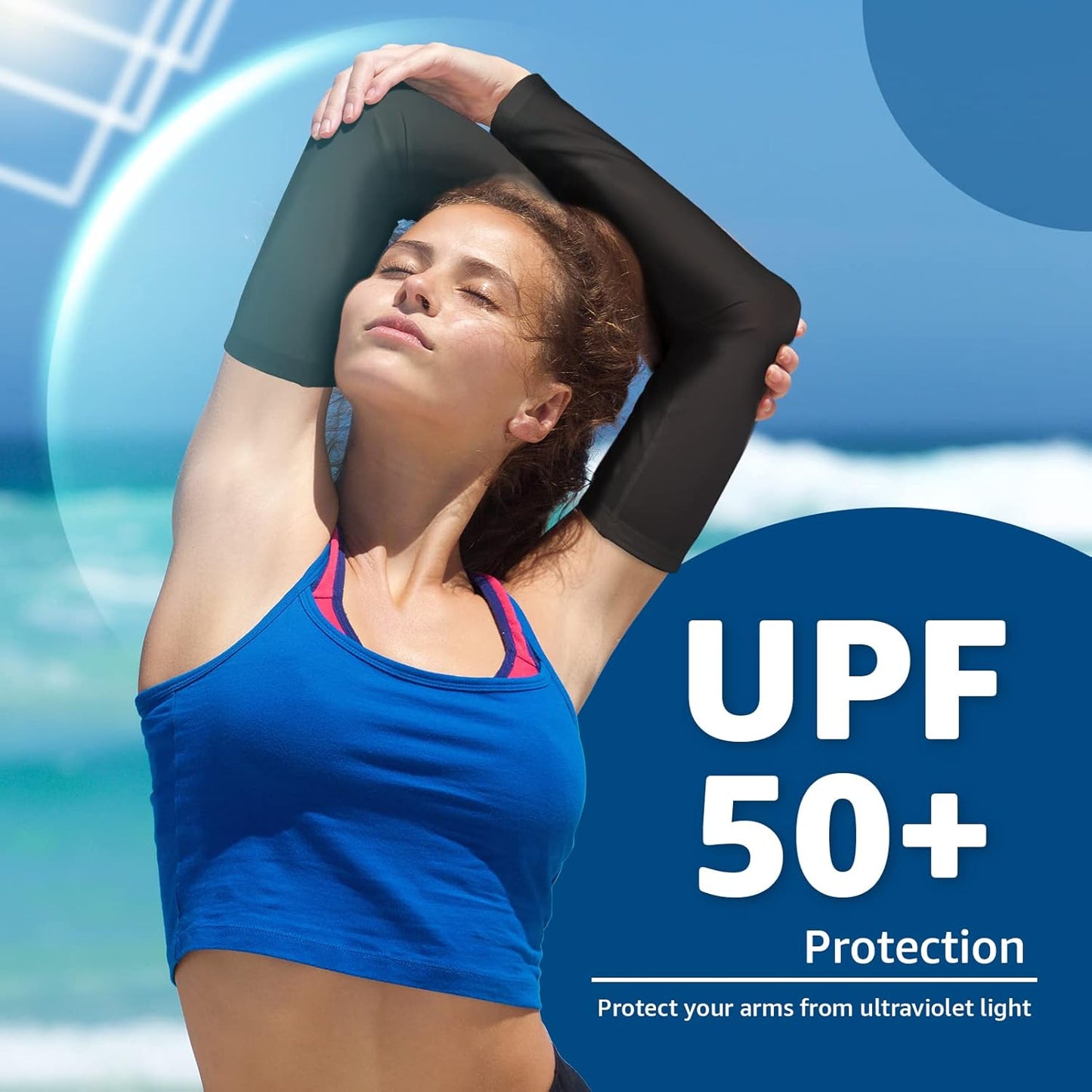 YESLIFE UV Sun Protection Arm Sleeves for Men & Women,UPF 50 Cooling Sports Sleeve