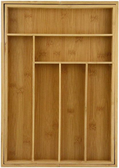 Heim Concept Drawer Organizer Bamboo Cutlery Tray Silverware Organizer/Utensil Holder, Drawer Dividers Organizer for Silverware, Flatware, Knives in Kitchen