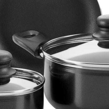 Gibson Home 74 Piece Kitchen in a Box Pots and Pans Cookware, Plates and Bowls Dinnerware, Cutlery Knife Block, Flatware Utensils, Tools & Gadgets, Storage, Glasses Set