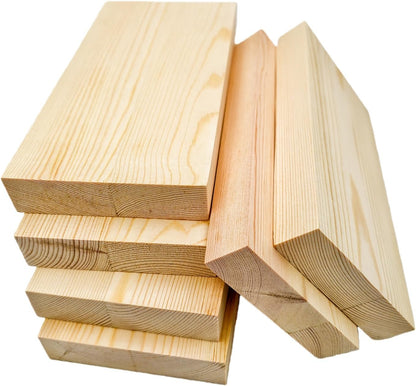 4PCS Rectangle Wood Boards Unfinished Wood Blocks for Crafting, 8x6x1in Blank Whittling Wooden Blocks for Wood Carving,Painting & Burning
