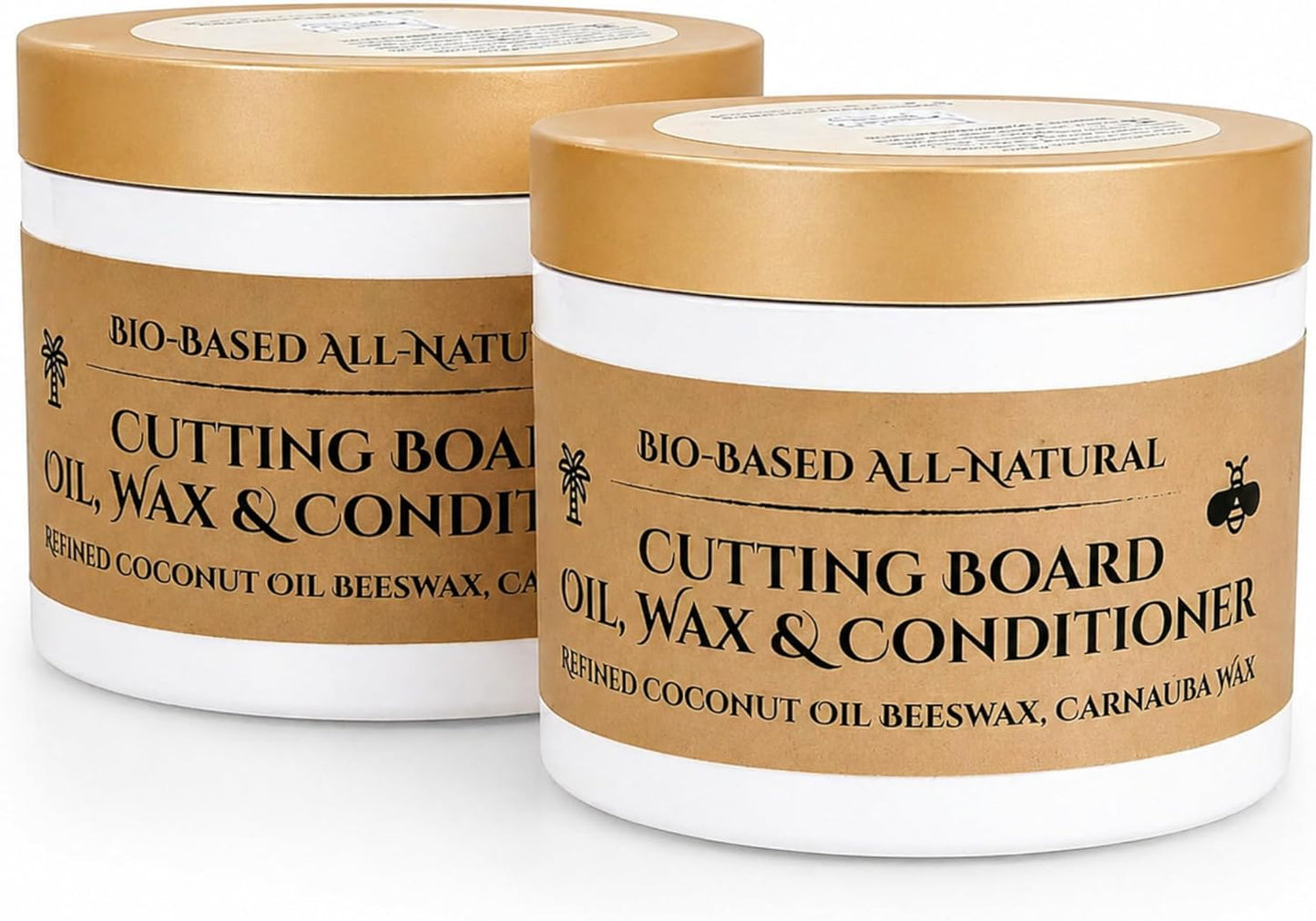 Black Diamond Stoneworks Natural Coconut Oil, Beeswax & Carnauba Wax Wood Conditioner, 5oz Tub for Cutting Boards & Butcher Blocks, Food Safe, Protects, Conditions & Extends Longevity (5.7 oz)2 PK.