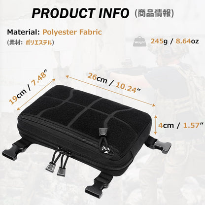 Azarxis Tactical Mini Belt Pouches, Multi-Purpose Small Battery Case Compact Utility EDC Card Slot Holder Waist Bags Military Molle Pack Sundries Storage Pack