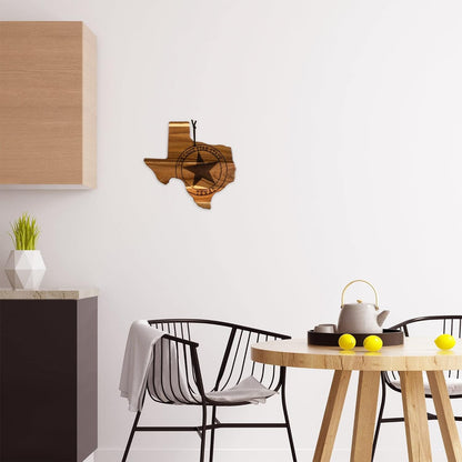 Totally Bamboo Rock & Branch Origins Series New York State Shaped Cutting Board and Charcuterie Serving Tray, Includes Hang Tie for Wall Display