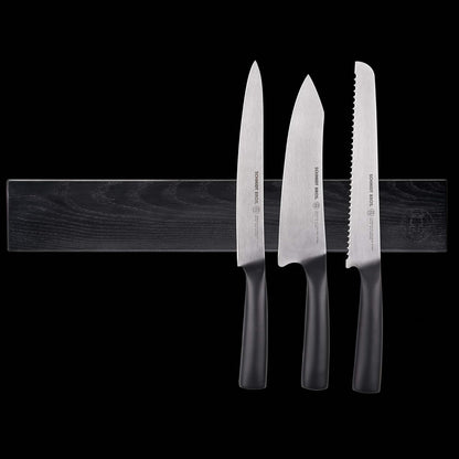 Schmidt Brothers - Acacia 24" Knife Magnetic Strip Wall Bar, Universal Magnetic Knife Holder for Wall and Cutlery Storage Up to 12-16 Knives