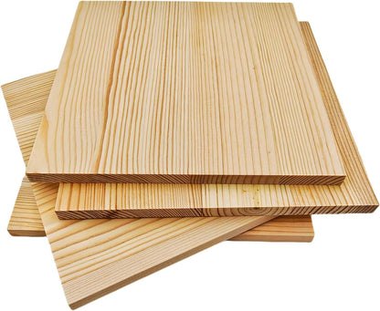 6PCS Unfinished Wood Square Blocks for Crafts, 6x6x1in Blank Wooden Squares Pine Wood Boards for Carving,DIY Wood Coasters,Painting & Burning