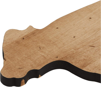 J.K. Adams 14-Inch-by-9-Inch Maple Wood Cutting Board, Pig-Shaped