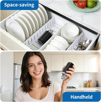 Handheld Vacuum Sealer, Sous Vide Vacuum Pump, Rechargeable Hand Held Vacuum Sealer for food Storage, Camping, Sous Vide, Reusable Vacuum Bags Compatibility, White(Pump Only)