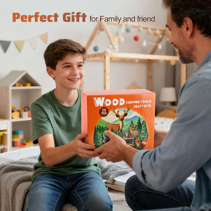 Wood Carving Kit for Beginners - Whittling Kit with Wood Blocks and Paint Set - Carving Tools for Beginners - Hobbies for Women and Men - Arts and Crafts for Adults & Kids - Gift for Girls and Boys