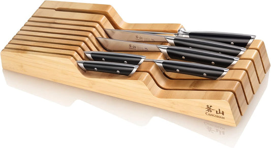 Cangshan HELENA Series German Steel Forged 7-Piece In-Drawer Knife Set (White)