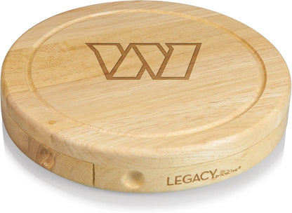 Picnic TIME NFL Brie Cheese Board and Knife Set - Charcuterie Board Set - Wood Cutting Board - Colors A