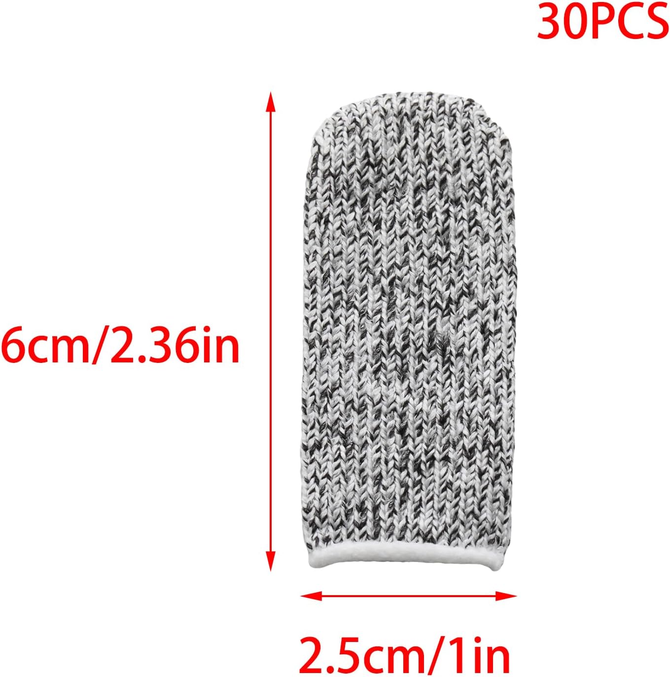 30 PCS Finger Cots Cut Resistant Finger Guards Protectors Thumb Protector for Garden, Kitchen, Sculpture (Black)