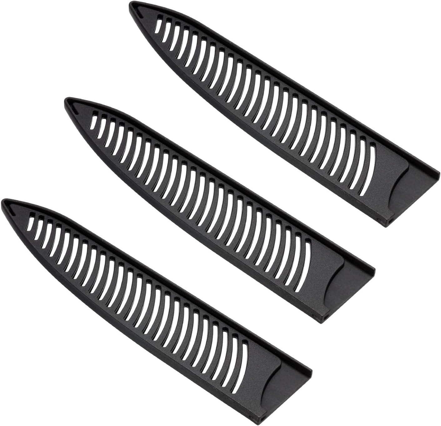 PATIKIL PP Safety Knife Cover Sleeves for 9.5" Chef Knife, 3 Pack Knives Edge Guard Blade Protector Universal Knife Sheath Portable for Kitchen, Black