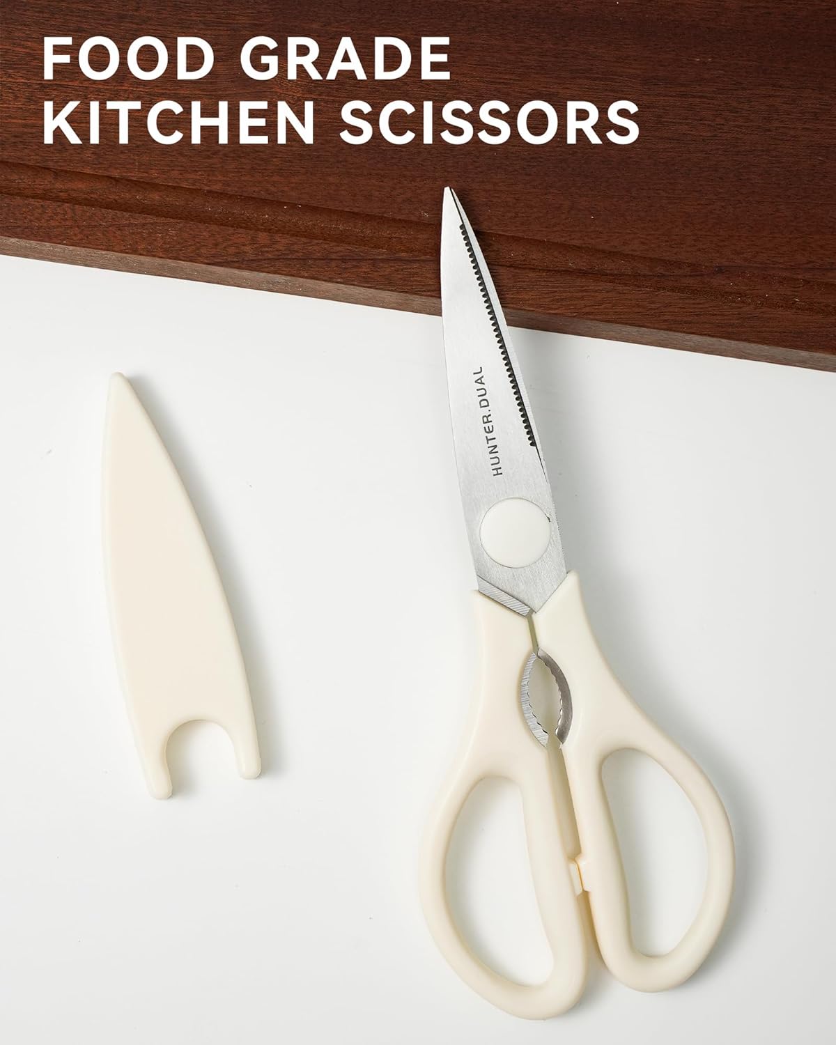 5 Blades Herb Scissors - Professional Kitchen Shears with Safety Cover for Cutting Green Onions, Fresh Herbs, Vegetables & Salad Food Prep, Must-Have Cooking Gadgets, Dishwasher Safe