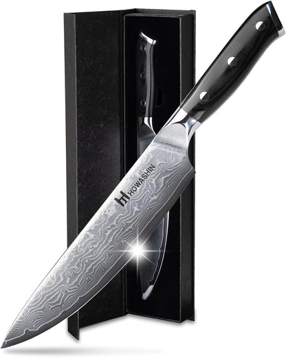 Chef Knife 5 Inch & Kitchen Knife Set Professional, German High-Carbon Stainless Steel,Razor Sharp, Ergonomic Handle,Utility Knife with Christmas Gift Box