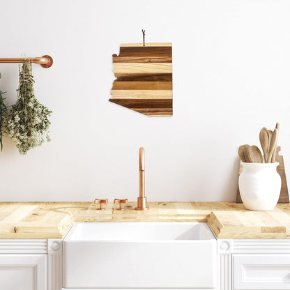 Totally Bamboo Rock & Branch Series Shiplap Michigan State Shaped Wood Serving and Cutting Board | Great for Wall Art