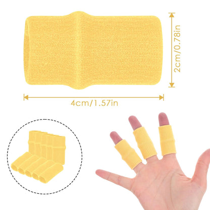 10 Pcs Black Finger Sleeves, Breathable Finger Brace, Compression Support for Arthritis, Thumb Splint for Relief Support Protector and Reliving Pain