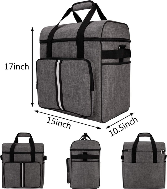 BAGLHER Coffee Maker Travel Bag Compatible with Keurig K-Slim, Keurig K-Supreme or Other Accessories, Portable Coffee Maker Case with Shoulder Strap for Travel, Grey