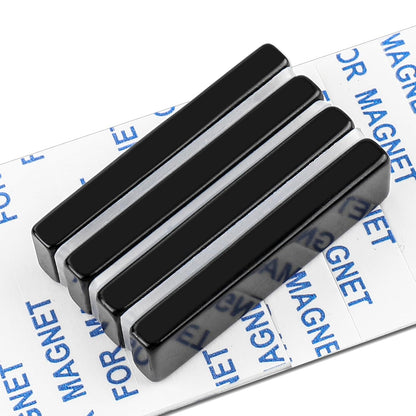 DIYMAG Neodymium Magnets, 8 Pack Strong Magnetic Bar with Double-Sided Adhensive Backing Heave Duty Rare Earth Magnet for Fridge, Classroom, Science and Craft - 2.36 x 0.39 x 0.12 in Silver