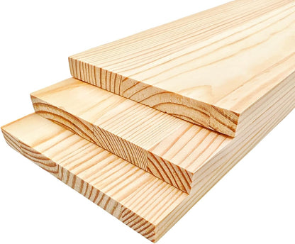 4PCS Rectangle Wood Boards Unfinished Wood Blocks for Crafting, 8x6x1in Blank Whittling Wooden Blocks for Wood Carving,Painting & Burning