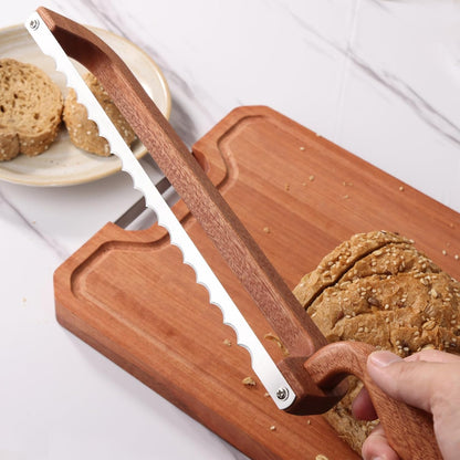 Bread Knife for Homemade Bread Bow Knife 16", Bread Saw Sourdough Slicer Aluminum Alloy Sourdough Cutter Suit for Left & Right Handed People to Cut Baguettes Vegetables Fruits 1Count