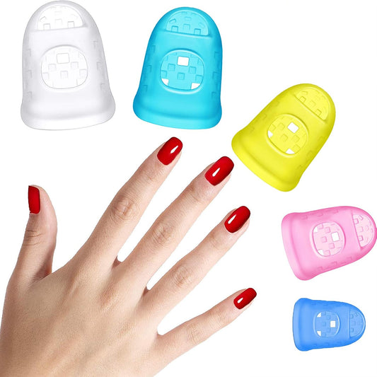 Frienda 40 Pieces Guitar Fingertip Protectors Silicone Finger Guards Anti-slip Finger Protection Covers Caps for Stringed Instruments Guitar Mandolin Bass Counting Sewing, 5 Sizes