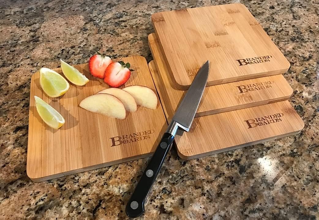 Small Mini All Natural Bamboo Cutting Board, Great for Apartments RV's Home Bar Charcuterie Backpacking Camping Bushcraft Dorm Rooms Picnics & Entertaining (1 Pack)