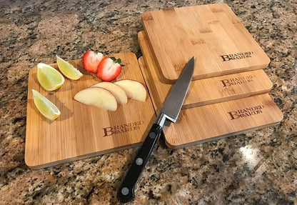 Small Mini All Natural Bamboo Cutting Board, Great for Apartments RV's Home Bar Charcuterie Backpacking Camping Bushcraft Dorm Rooms Picnics & Entertaining (1 Pack)