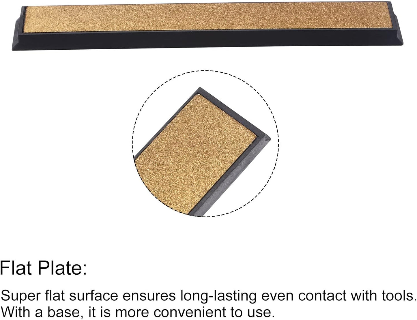 uxcell Diamond Sharpening Stone, 6" x 0.8" (150mm x 20mm) 80 Grits Titanium Coated Whetstone Sharpener Grinding Plate Hand Tool
