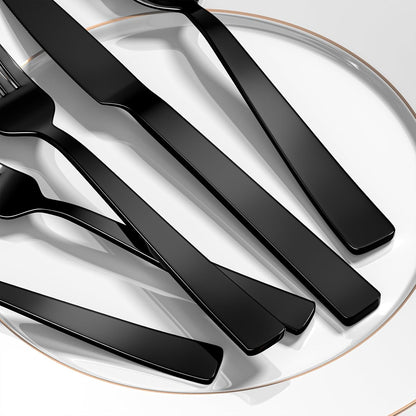 Yoehka 40 Piece Silverware Set for 8, Stainless Steel Flatware Set, Include Spoons/Forks/Knives, Mirror Polished Cutlery Set for Home Restaurant Hotel, Dishwasher Safe