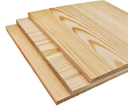 6PCS Unfinished Wood Square Blocks for Crafts, 6x6x1in Blank Wooden Squares Pine Wood Boards for Carving,DIY Wood Coasters,Painting & Burning