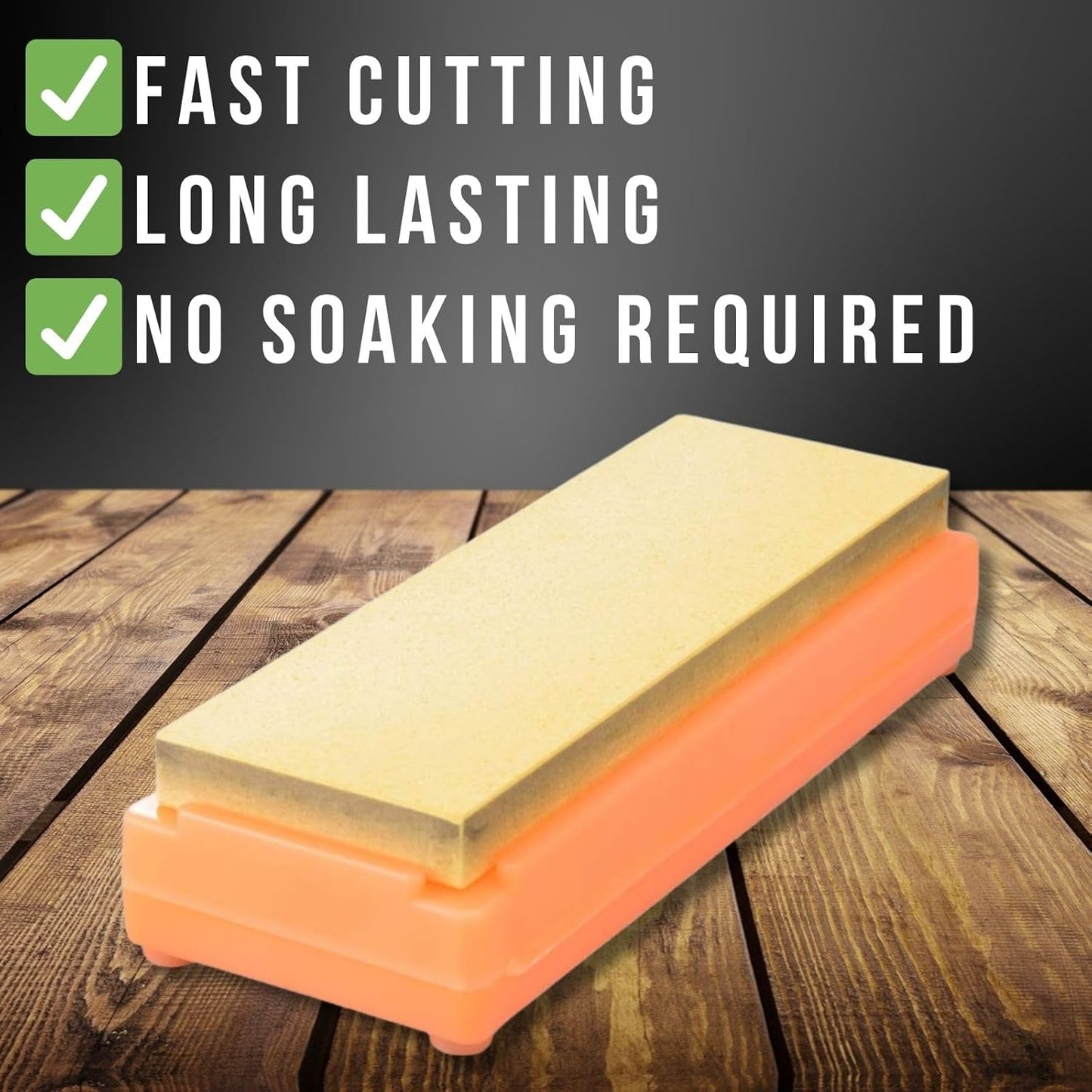 Shapton, Whetstone Orange & Angle Guide, Knife Sharpening K0702 Blade, Grit 1000, #1000, Medium