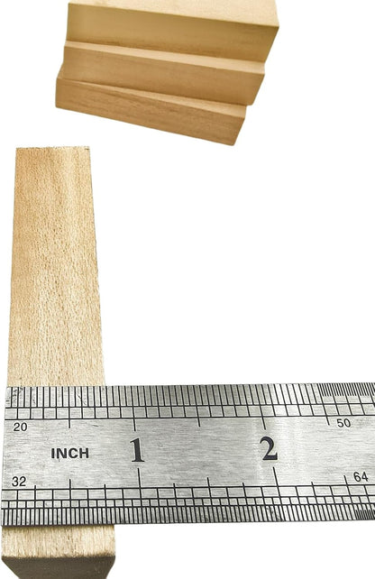 Unfinished Basswood Blocks for Crafts, Wood Craft Panels for Art, Engraving, Painting, DIY Projects, Chip Carving, Fretwork (7.87 x 3.93 x 0.78 in)