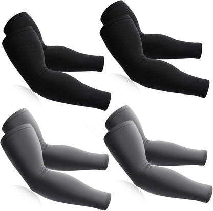 BHYTAKI Cooling Compression Arm Sleeves for Men Women,UPF50 UV Sun Protection Sleeves for Work Sport Tattoo Cover Up