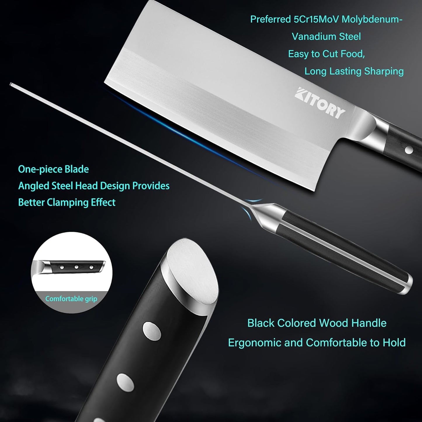 Kitory Slicing Carving Knife - 12" Brisket Knife - Pakka Wood Handle - Forged German High Carbon Steel Granton Blade, BBQ, Grilling Gifts For Men -Metadrop Series