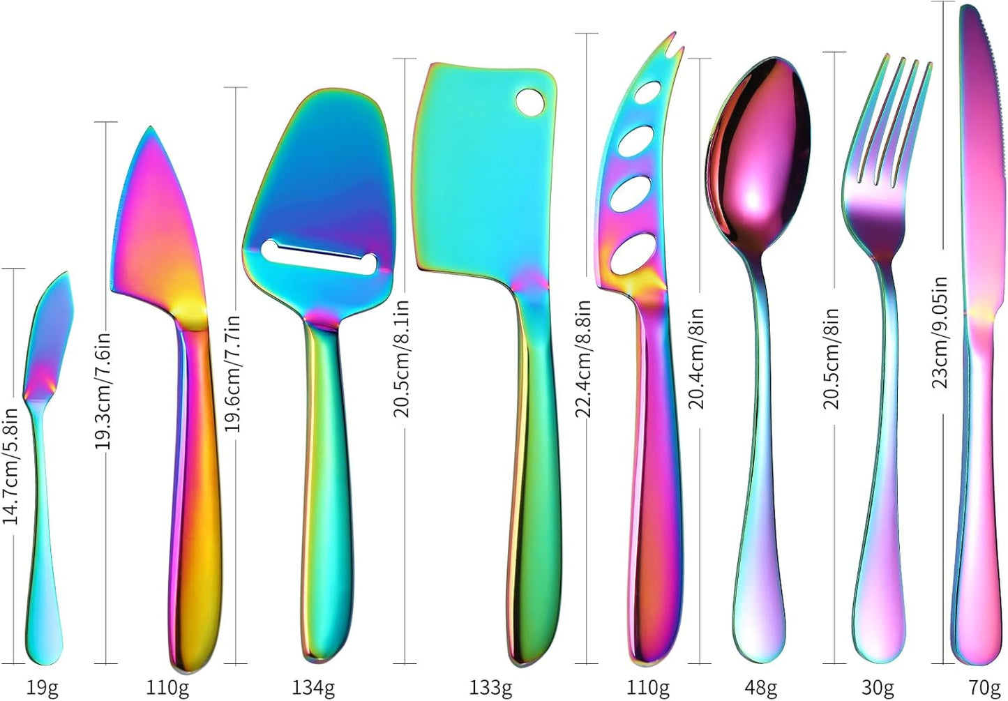 Copper Cheese Knives Set 7 Pieces Stainless Steel Kitchenware Utensils Gadgets 7 Pieces Cheese Knife,Cheese Spreader,Cheese Forks,Cheese Slicer,Cheese Cutter,Butter Knife