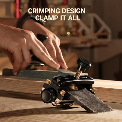HONGDUI Chisel Sharpening Kit with Honing Guide, Sharpening Angle Fixture & Angle Gauge 15°-47°, Sharpener for 0.1"-3.2" Chisels, Planes, Woodworking Tool