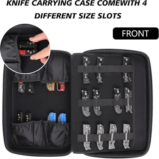 Knife Display Case,Pocket Knife Display Case,Knife Case Storage Box,Knife Holder with 42+ Slots,Folding Knive Sheath Bag Collection Carrier for Tactical Survival Knife,Outdoor,Kitchen,EDC Mini Knife