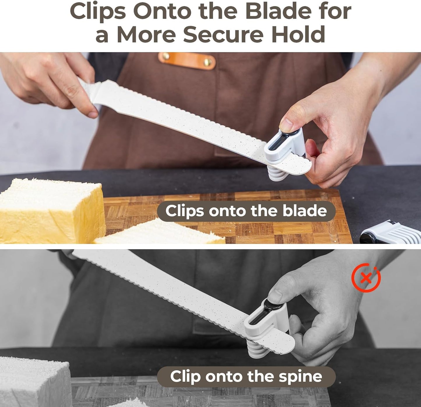 CoquusAid Upgrade Bread Knife for Homemade Bread, World‘s 1st Double Serrated Knife for Crusty Sourdough, 11.6 Inch Stainless Steel Bread Slicer, Professional Sourdough Cutter, Ideal for Gift, Pink