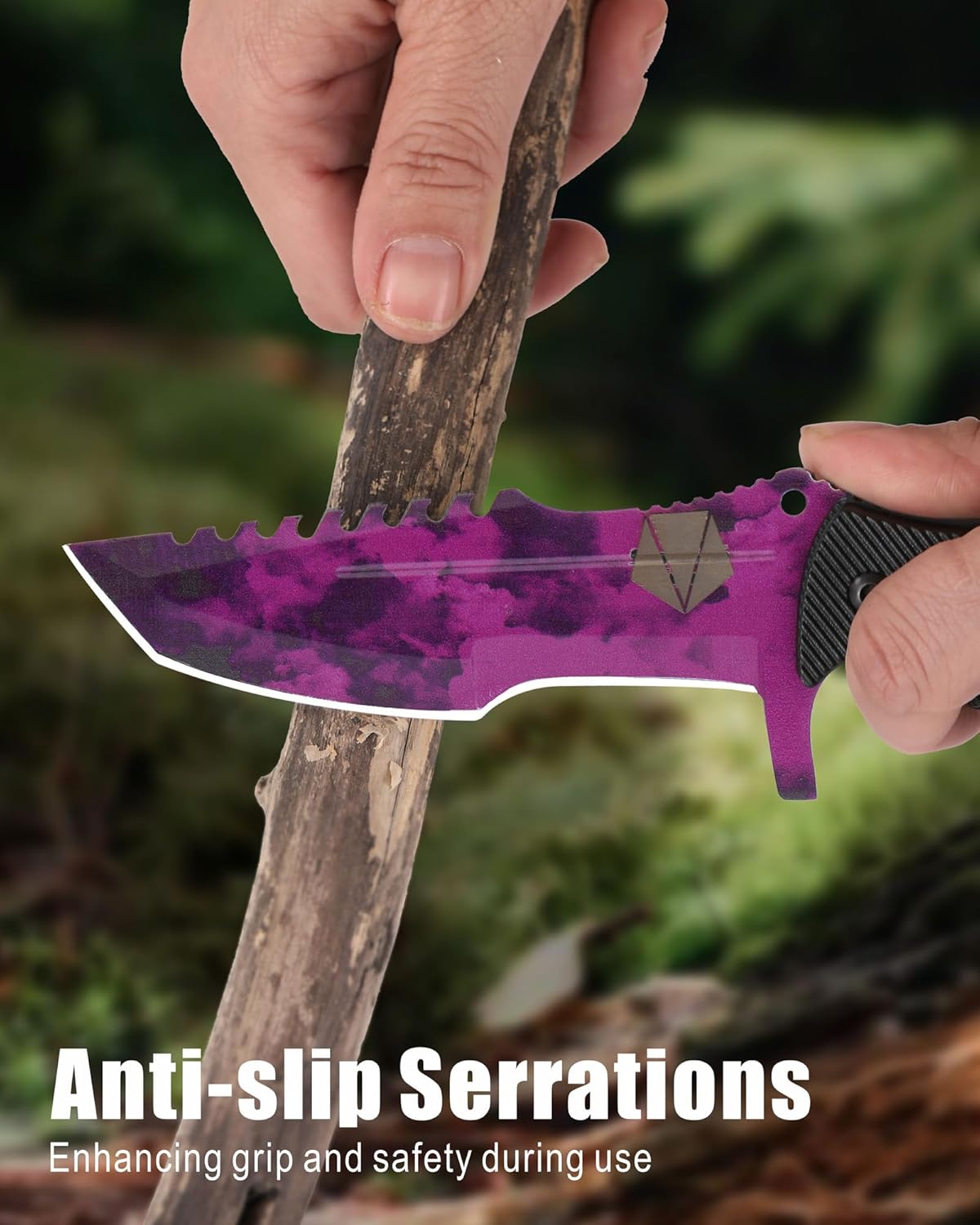 REAT Fixed Blade Knife with Sheath, 4.1" 440C Steel Blade with Full Tang Design,Ergonomic ABS Plastic Handle, EDC Sharp Hunting Knife,Tactical Knife for Camping,Survival,Bushcraft,Hiking