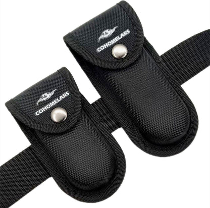 Multitool Belt Sheath for Leatherman, Gerber - Nylon Knife Pouch for Folding Knife - Snap Closure Knife Holder with Horizontally or Vertically Carry Belt Loop