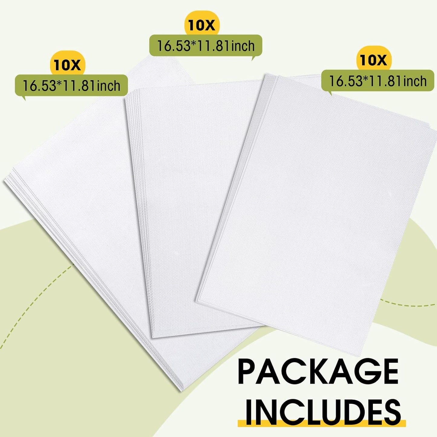 LemonRoad 30 Count Disposable Cutting Board Sheets Flexible Plastic Cutting Mats Portable Large Chopping Boards for Kitchen Cooking Traveling Camping BBQ 3 Size, 16.5 x 12 In, 15 x 12 In, 13 x 9.5 In