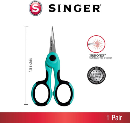 SINGER 00557 4-1/2-Inch ProSeries Detail Scissors with Nano Tip