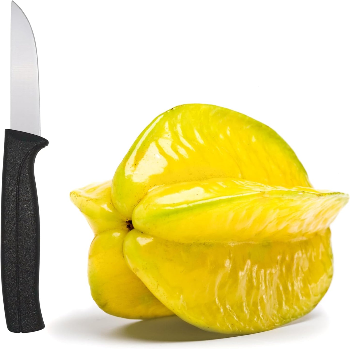 Kitchen Utility Knife - MATTSTONE HILL 4 Inch Paring Knife, Small Fruit & Vegetable Knife, Premium German Stell Blade, Black Handle
