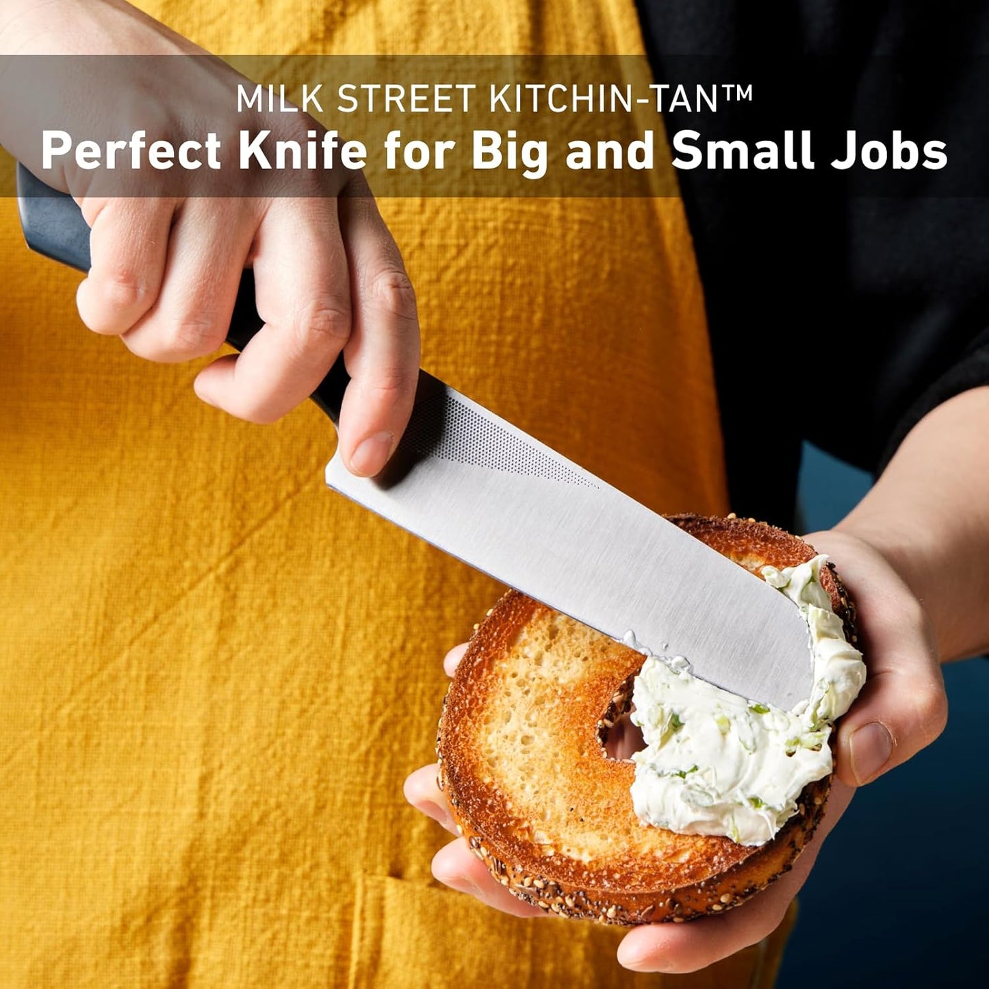 Milk Street Kitchin-tan Utility Knife, 5.5-Inch Japanese-Style Kitchen Knife – Razor-Sharp, Stay-Sharp Edge for Tomatoes, Bread & Veggies – Compact, Versatile, Comfortable Grip