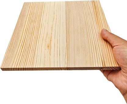 6PCS Unfinished Wood Square Blocks for Crafts, 6x6x1in Blank Wooden Squares Pine Wood Boards for Carving,DIY Wood Coasters,Painting & Burning