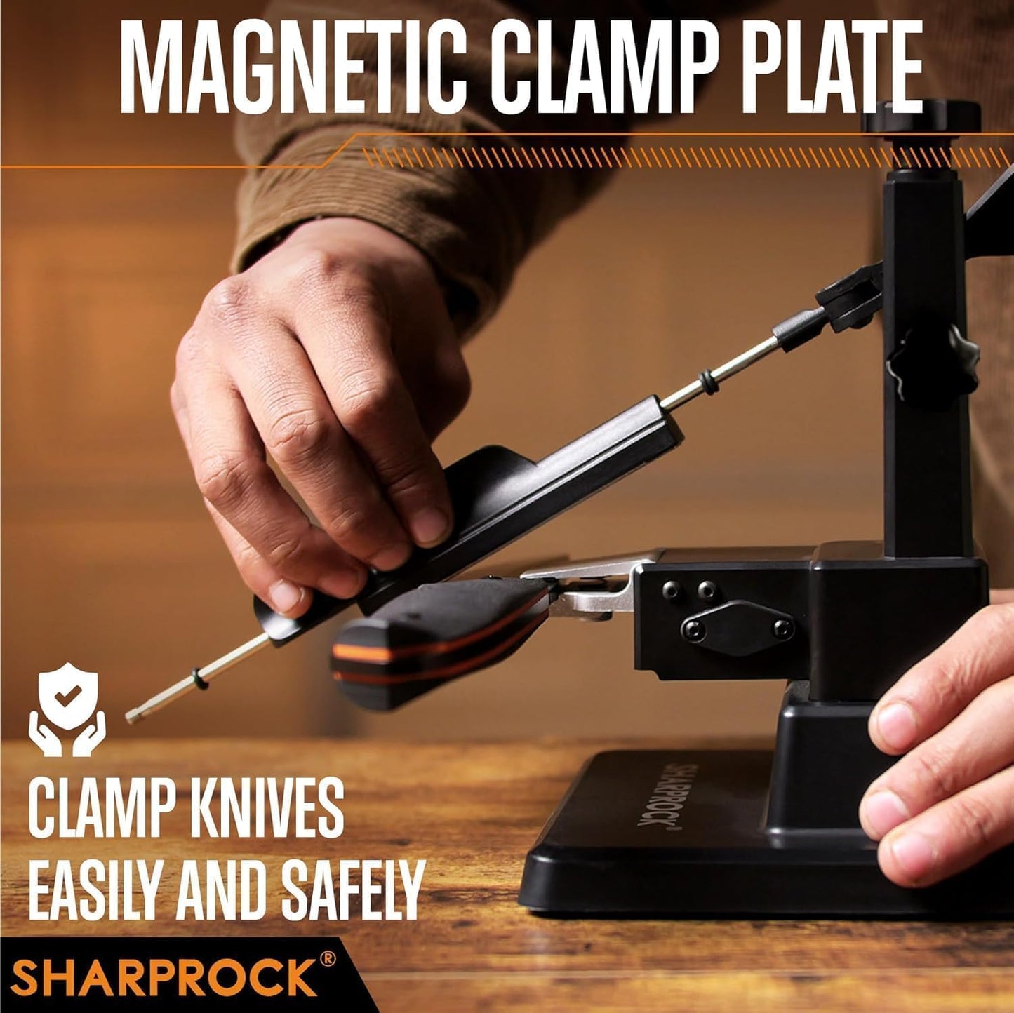 Knife Sharpener System with Precision Angle Adjustable - 7 Whetstones Tool with Ceramic and Diamond Knife Sharpening Kit | Professional Knife Sharpening Systems for Kitchen & Hunting