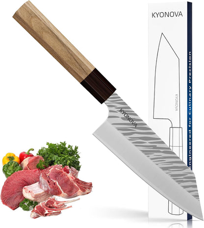 7 Inch Santoku Knife, 9-Layer VG10 High Carbon Steel Multipurpose Japanese Kitchen Knife, Sharp Steak Knife & Brisket Knife with Rosewood Handle for cutting meat for Home & Restaurant